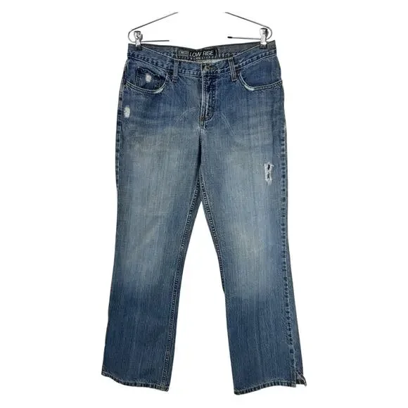 Cruel Girl Low Rise Bootcut Jeans Mid Wash Distressed 13R Western Y2k - Picture 8 of 11